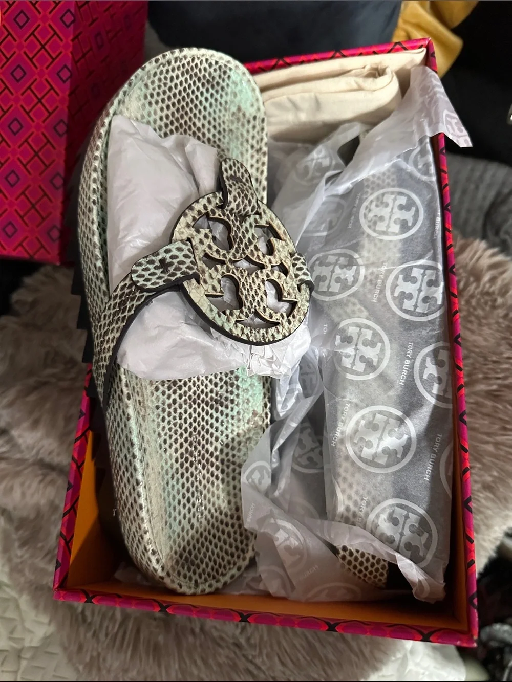 Tory Burch: Miller Cloud Lug Snake Sandals 🐍